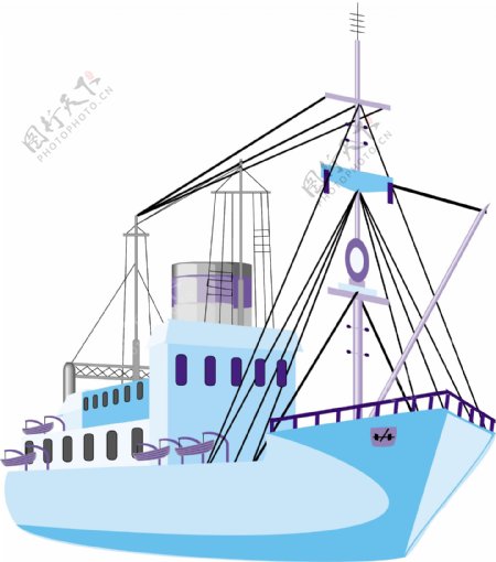 船交通工具矢量素材EPS格式0348