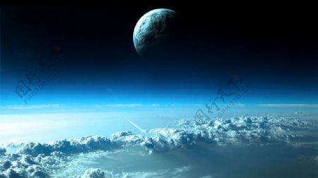 云空间天空地球火箭壁纸