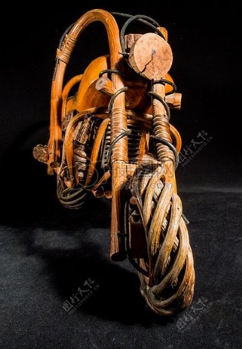 木制摩托车工艺品