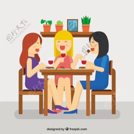 妇女共进晚餐