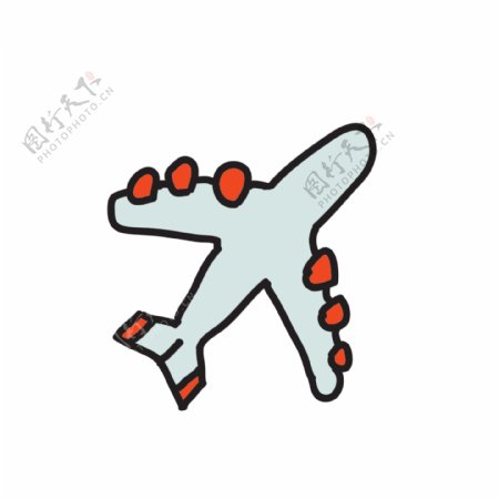 网页UI运输飞机icon图标设计