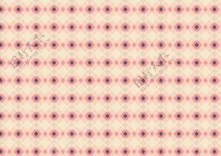 粉色米色温馨菱形几何花纹背景墙墙纸