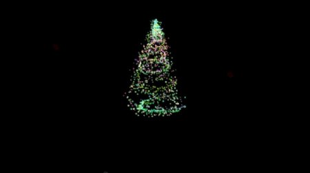 唯美粒子圣诞树动态视频素材