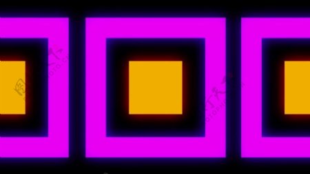 紫黄图形立体变换特效视频素材