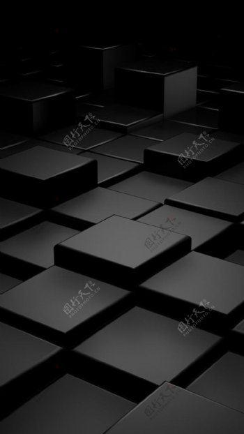 黑色方块H5背景素材