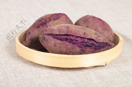 小紫薯煮熟紫薯