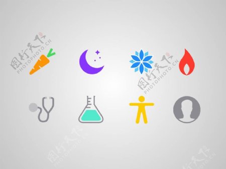 8个苹果健康icon图标sketch素材