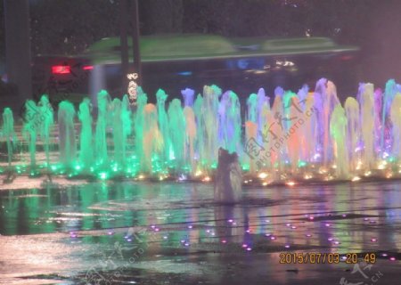 彩色喷泉