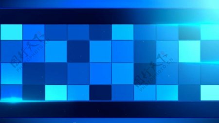 蓝色方形色块装饰循环背景素材