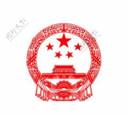 红色国徽PNG元素