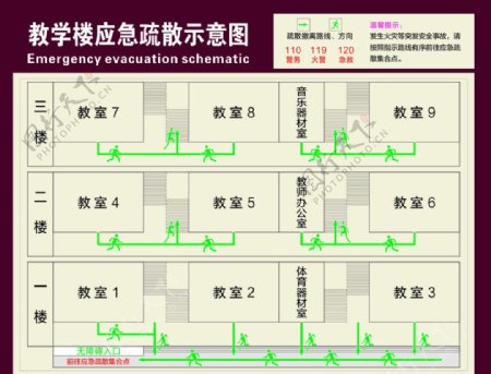 应急疏散线路图