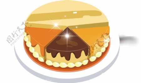 生日圆形奶油蛋糕素材图片