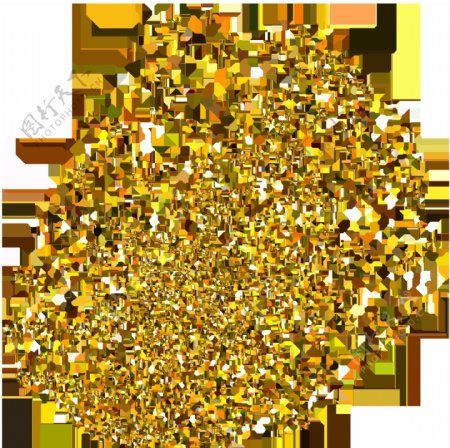金色颗粒png元素素材
