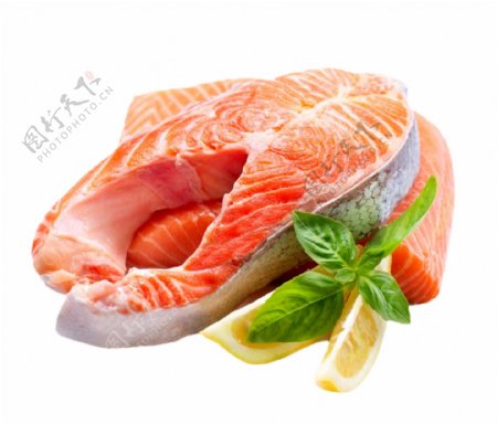 各种美味海鲜鱼水果食物