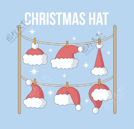 可爱的圣诞帽子