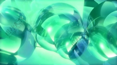 梦幻玻璃材质电光球旋转