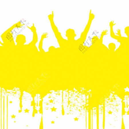 黄色油漆流淌效果水滴