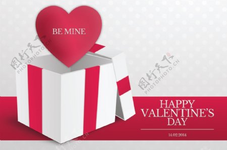 红白色礼物盒子爱情背景素材