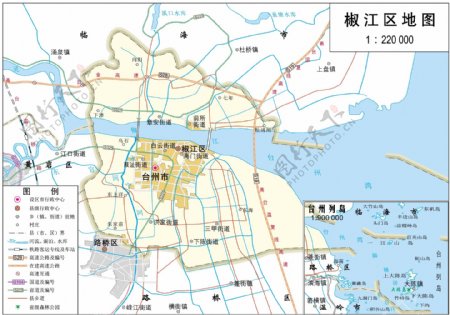 浙江台州市椒江区标准地图32K