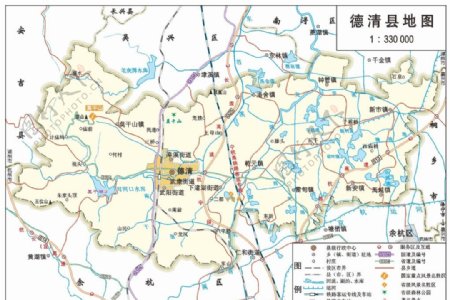 浙江湖州市德清县标准地图32K