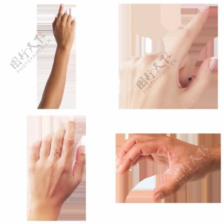 各种手语手势免抠png透明图层素材