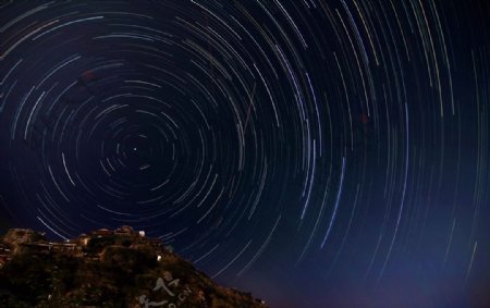 浪漫星空紫色星空星空背景