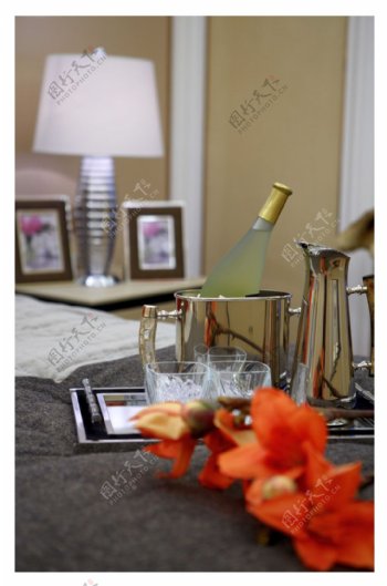 精致风室内设计卧室香槟酒器效果图JPG源文件