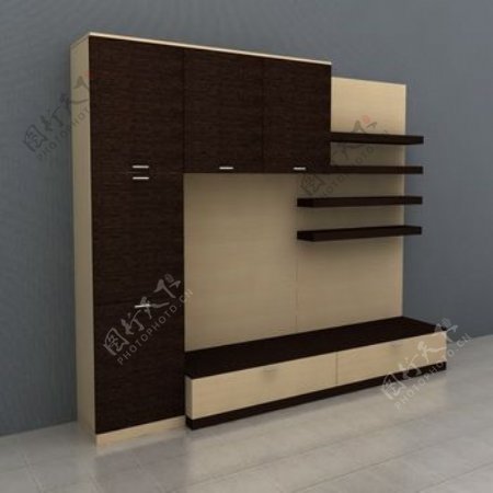 木质储物柜模型