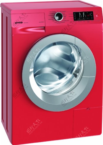 红色洗衣机免抠png透明图层素材
