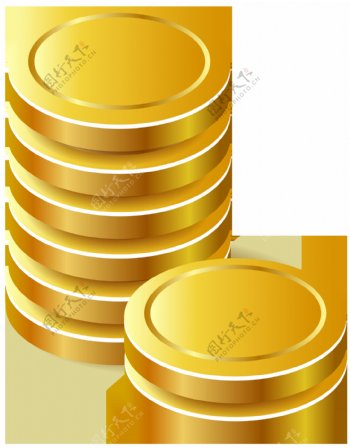 圆形金币黄金免抠png透明图层素材