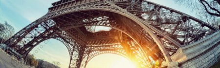 现代时尚巴黎铁塔背景
