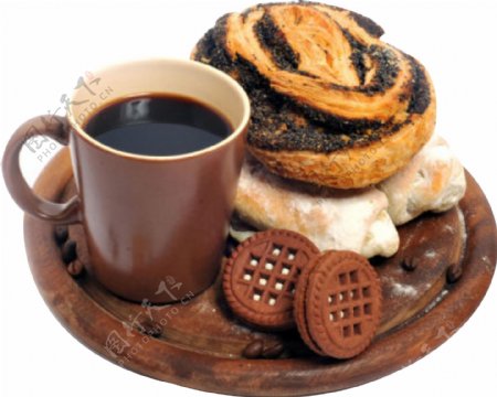 早餐面包咖啡元素