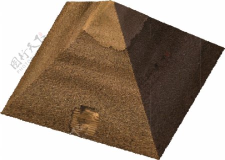 褐色金字塔俯视图免抠png透明图层素材