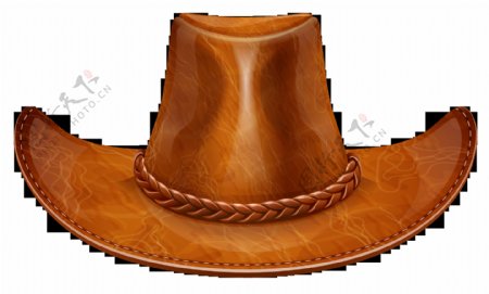 棕色牛仔帽子免抠png透明图层素材
