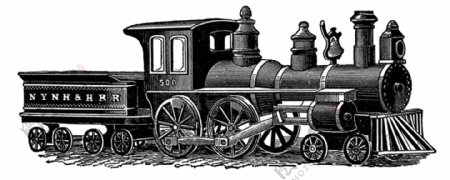 古老蒸汽机车免抠png透明图层素材
