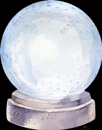 湛蓝水晶球透明素材