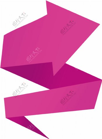 创意粉色箭头png元素素材