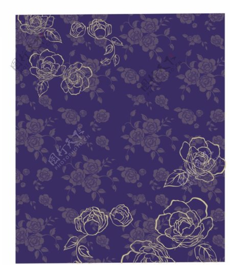 紫色花纹背景素材