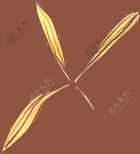 秋黄叶子卡通透明素材