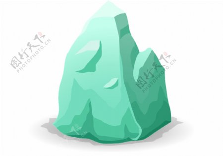 浅绿色冰山免抠psd透明素材