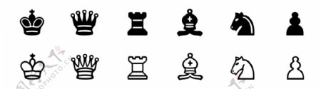 国际象棋棋子图标免抠psd透明素材