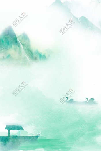 精美山水中国风背景设计