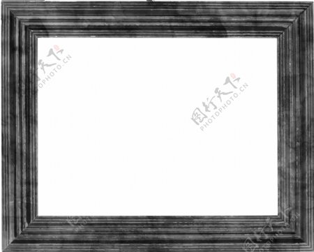 黑色相框卡通水彩透明素材
