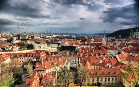 捷克布拉格城市远眺