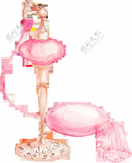 古典粉色香水卡通透明素材