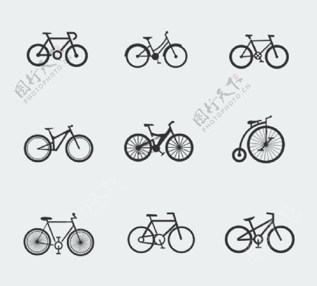 9枚自行车图标