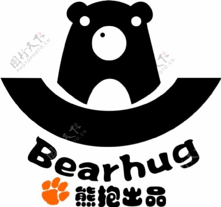 熊抱出品卡通logo