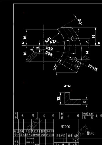 灰铸铁机械素材CAD机械图纸