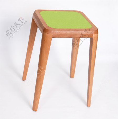 小清新的绿色木质座椅jpg素材