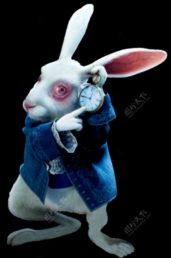 童话时钟兔图案素材